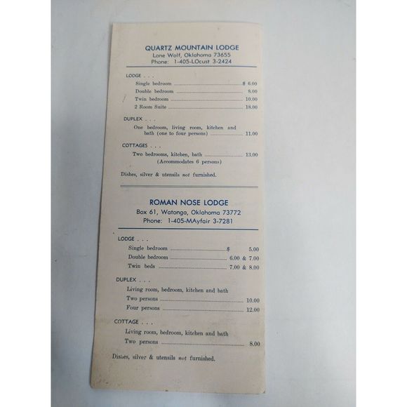 Vintage 1969 1970 Oklahoma State Parks Lodges Brochure Pamphlet Advertisement Ad - Picture 2 of 7